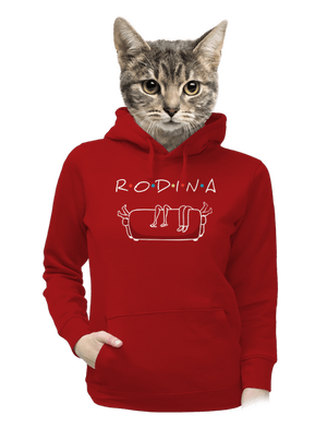 Rodina dámska mikina klokanka Red Mal