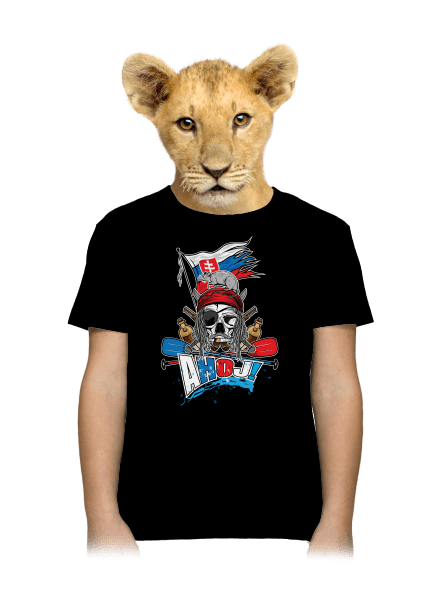 Ahoj detské tričko Black