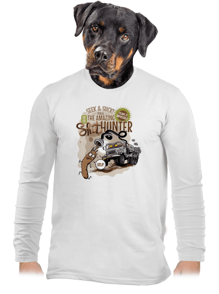 Shithunter pánske dlhý rukáv White