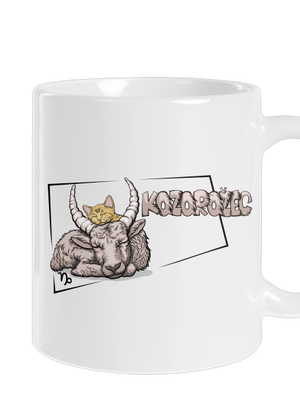 Mačací horoskop: Kozorožec klasický hrnček White
