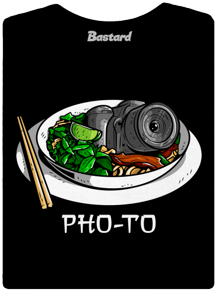 Pho-to dámske tričko s lemom Black