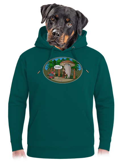 Babička a hubár unisex mikina premium Emerald Green