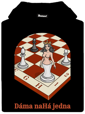 Dáma nahá jedna pánska mikina klokanka Black