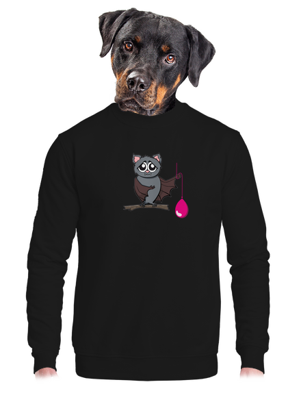 Netopier unisex mikina bez kapucne Black