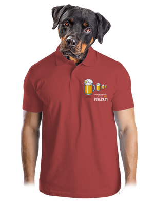Pivečka pánska polokošeľa Burgundy