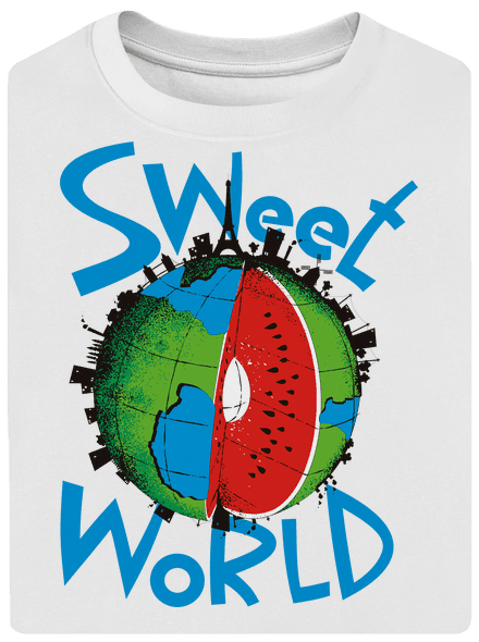 Sweet World unisex tričko oversized White