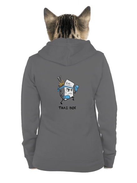Thai box dámska mikina na zips Steel Gray
