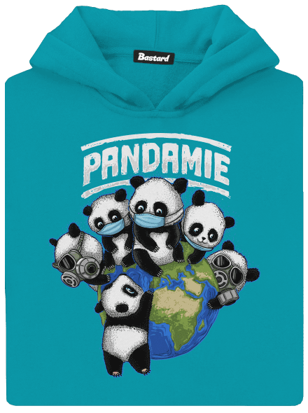 Pandamie detská mikina klokanka Hawaiian Blue
