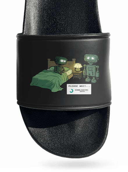 Robotia romantika šľapky Black