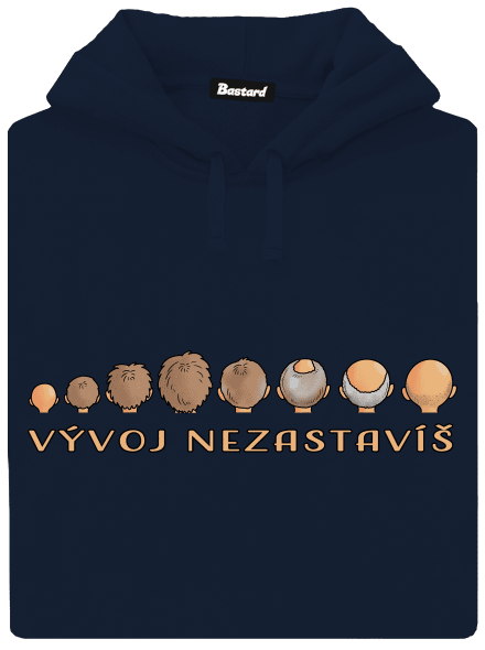 Vývoj nezastavíš pánska mikina klokanka Navy