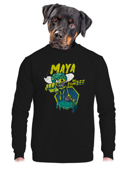 Zombee Maja unisex mikina bez kapucne Black