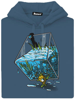 Migrujúca rybka dámska mikina klokanka Denim