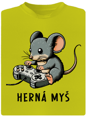 Herná myš pánske športové tričko Neon Yellow