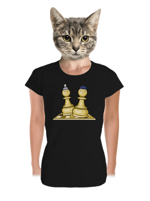 Šach a Mat dámske tričko prémium Black