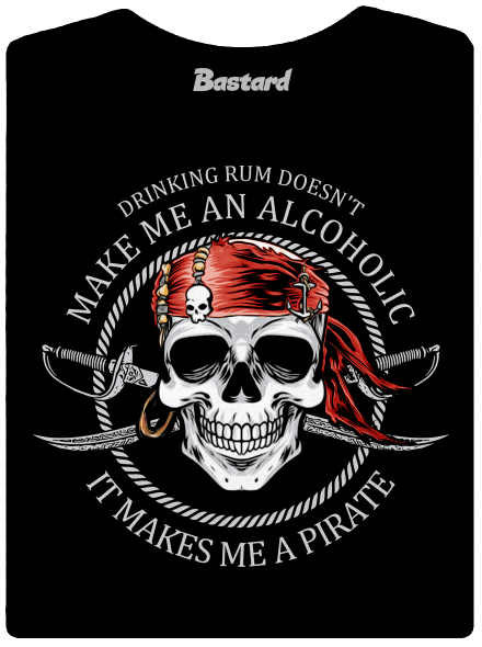 Pirát dámske tričko s lemom Black