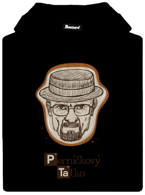 Perníčkový tatko a Perníček pánska mikina klokanka Black