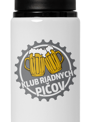 Klub riadnych pičov flaša na vodu White