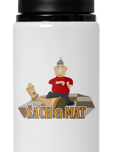 Šach a Mat flaša na vodu White