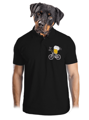 Tour de beer pánska polokošeľa Black