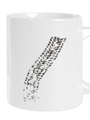 Prejdený veľký hrnček White