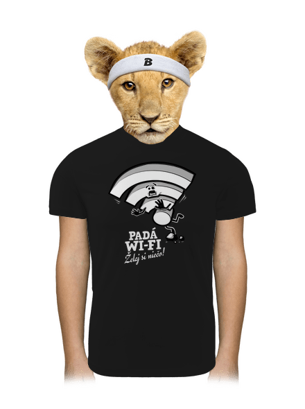 Padá wi-fi detské športové tričko Black