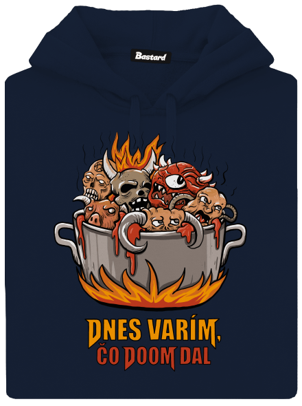 Čo Doom dal pánska mikina klokanka Navy