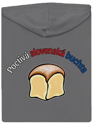 Poctivá buchta a klobása dámska mikina na zips Steel Gray