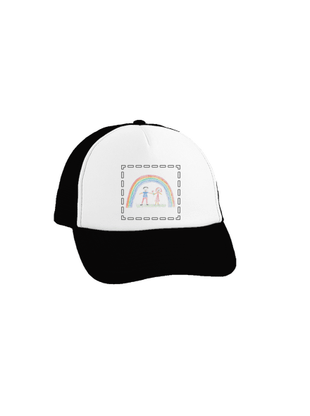 Detské kresby - Nahraj vlastnú šiltovka truckerka Black cap