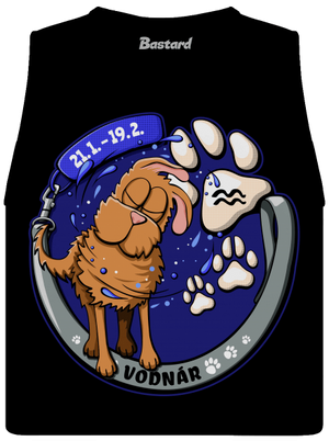 Psí horoskop: Vodnár dámske tielko voľné Black