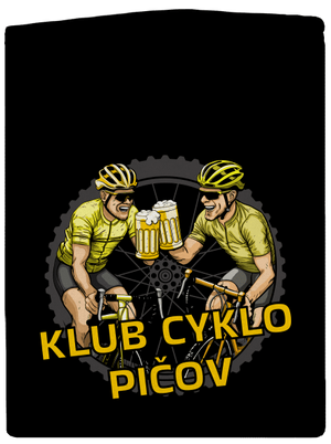 Klub cyklo pičov pánska mikina na zips Black