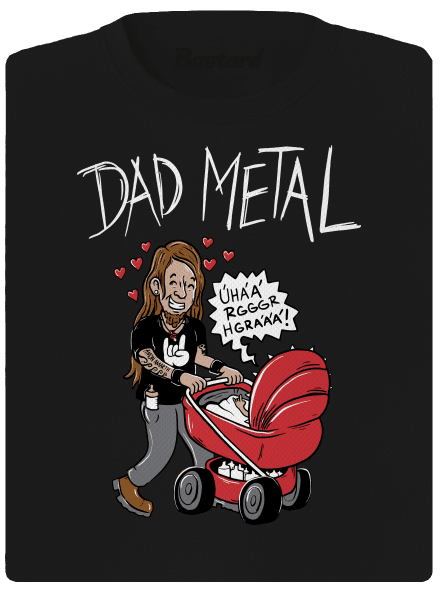 Dad metal dámske športové tričko Black