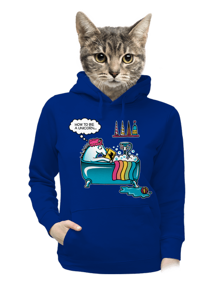 Ako sa stať jednorožcom dámska mikina klokanka Royal Blue Mal
