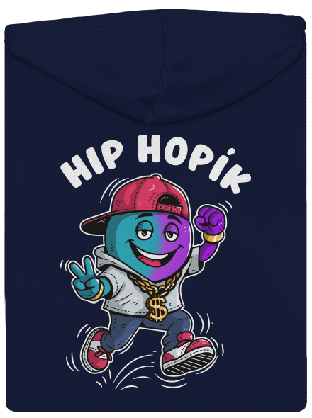 Hip Hopík pánska mikina na zips Navy