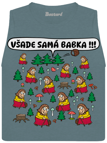 Všade samá babka dámske tielko voľné Heather Deep Teal