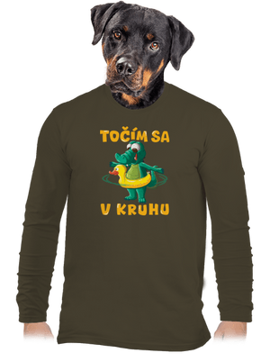 Točím sa v kruhu pánske dlhý rukáv Urban Khaki