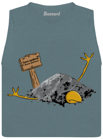 Sova spálená dámske tielko voľné Heather Deep Teal