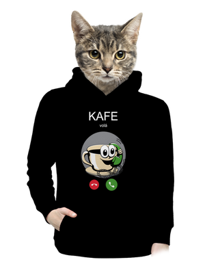 Kafe volá dámska mikina klokanka Black