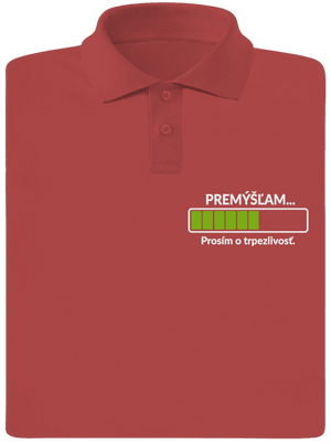 Premýšľam pánska polokošeľa Burgundy