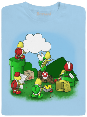 Ako sa stavia nový level? pánske tričko Sky Blue