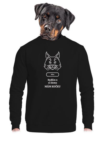 Nemôžem, mám mačku unisex mikina bez kapucne Black