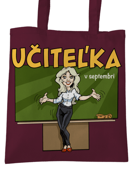 Učitel'ka v septembri taška Burgundy