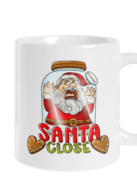 Santa Close klasický hrnček White