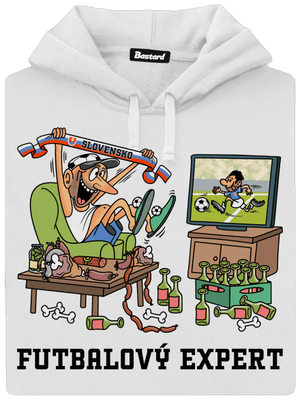 Futbalový expert dámska mikina klokanka White