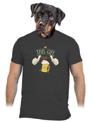 This guy needs a beer pánske tričko Dark Grey