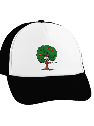 Jablko a jabloň šiltovka truckerka Black cap