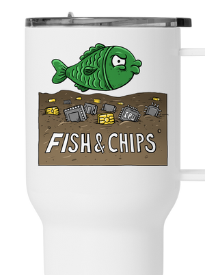 Fish and IT chips termohrnček White