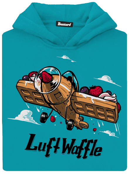 Luftwaffle detská mikina klokanka Hawaiian Blue