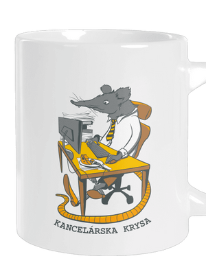 Kancelárska krysa veľký hrnček White