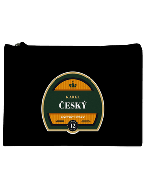 Pivná etiketa taštička Black