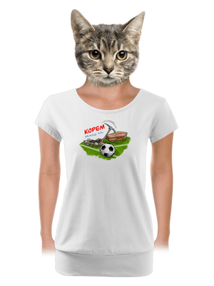 Kopem za svoj tím dámske tričko s lemom White